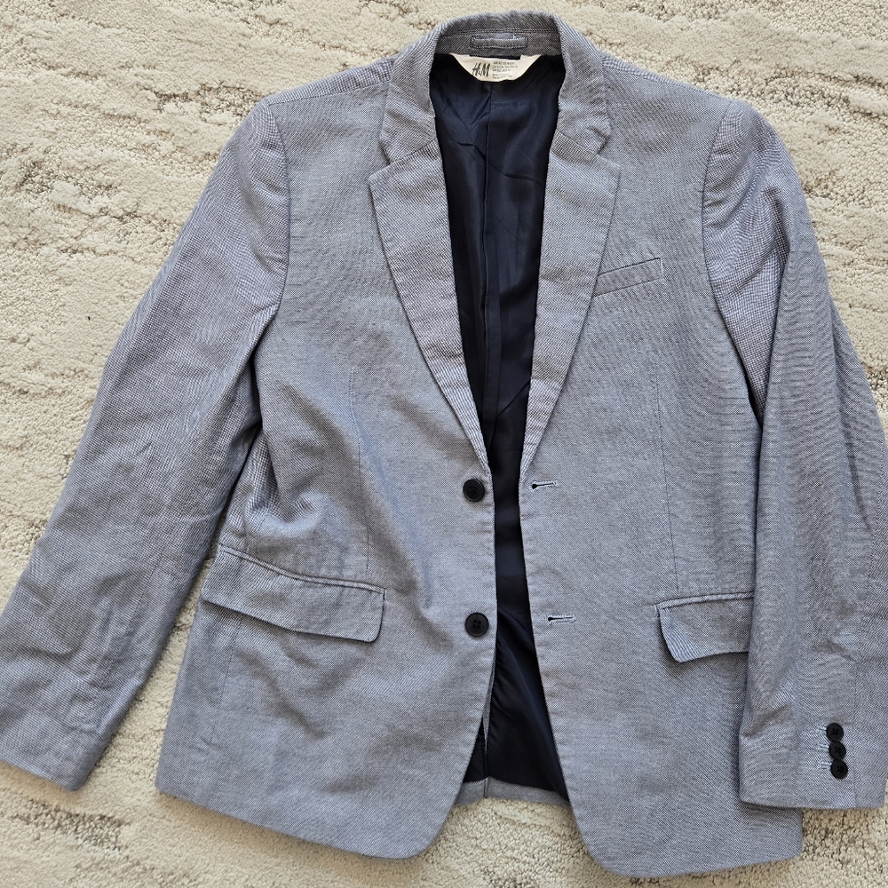 H&M Boys Blazers Jacket Blue 11-12 Years